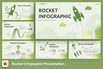 Rocket Infographic PowerPoint Template
